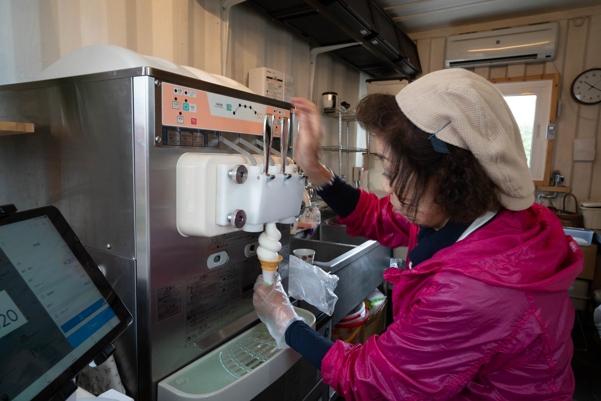 Pulling out the soft serve. 